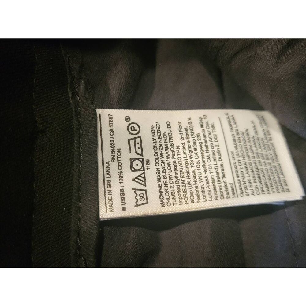 Banana Republic Pants Women's 12 Black Voyage Cargo Tapered Cotton Twill Belted - Picture 5 of 6